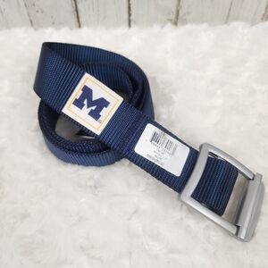 University of Michigan Wolverine NCAA Navy Blue Field Belt Size S/M 32"-42"